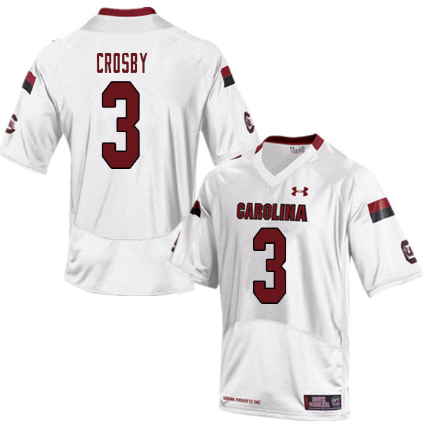 Men #3 K.C. Crosby South Carolina Gamecocks College Football Jerseys Sale-White